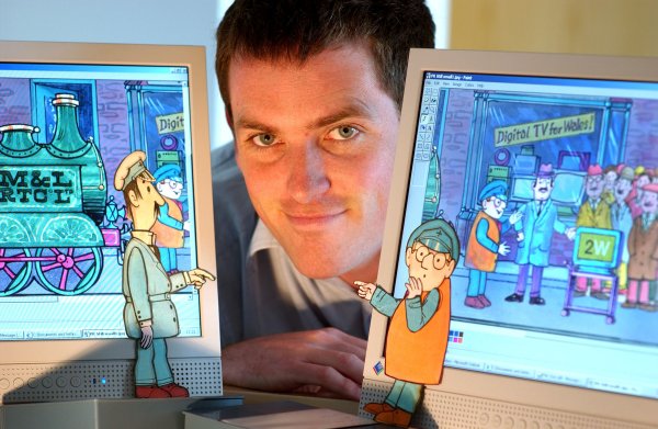 Ed Talfan, one of the Animators - Copyright BBC 2004