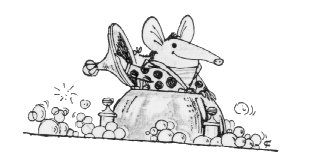 The Moon Mouse and space ship (12288 bytes)